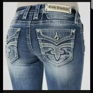 Rock Revival Greer Boot Cut Jeans Women 24X32 NEW